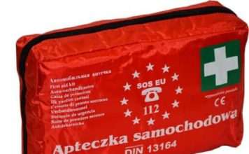 Wyposażenie apteczki samochodowej Apteczka samochodowa