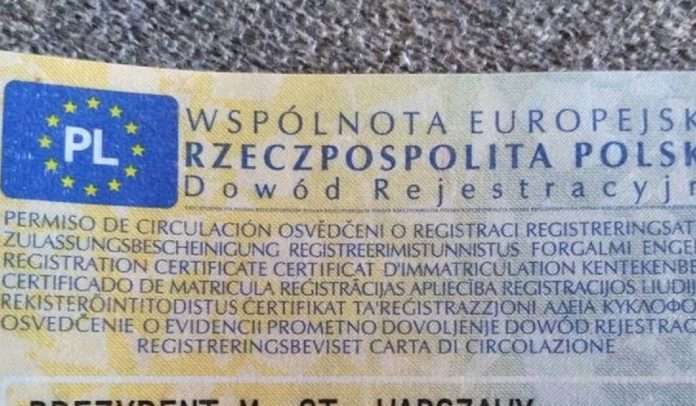 Zgubiony dowód rejestracyjny